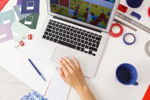 Designer laptop and desk